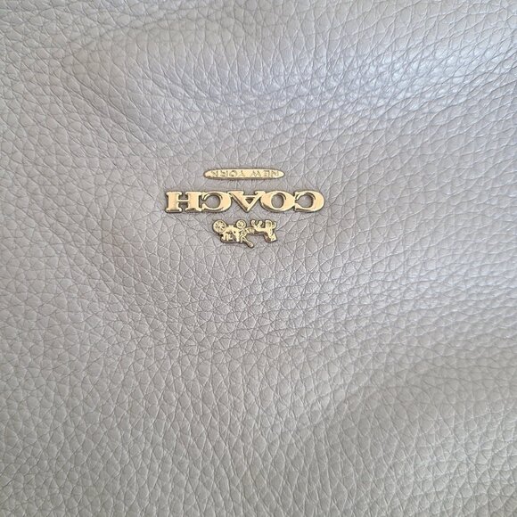 Coach Mia Blue Pebble Leather Shoulder Bag F73196 - Picture 7 of 10